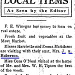 Newspaper article from Kit Carson County Record