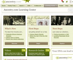 Ancestry.com learning center