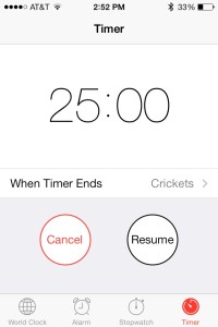 Use a timer to keep you focused and capture small snippets of time