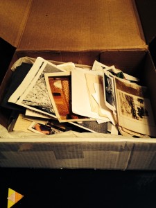 trying to create order from a jumbled box of family photos