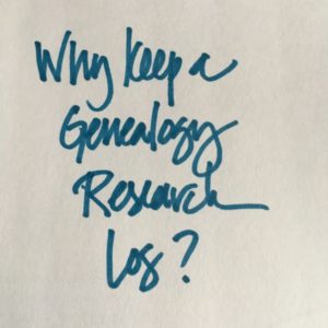 Why keep a genealogy research log?